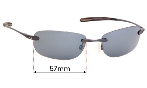 Sunglass Fix Replacement Lenses for Nike EV0114 FlyWheel - 57mm Wide 