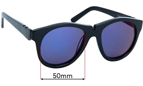 Sunglass Fix Ersatzgläser für Pared Salt & Pepper - 50mm Wide Pared Salt & Pepper Ersatzlinsen 50mm wide