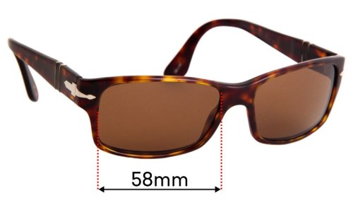 Sunglass Fix Replacement Lenses for Persol 2803-S - 55mm Wide 