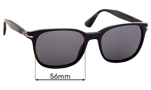 Persol 3164-S Replacement Lenses 56mm Persol 3164-S Replacement Sunglass Lenses - 56mm Wide