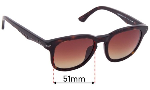 Police Black Bird 2 SPL-355 Replacement Lenses 51mm wide 