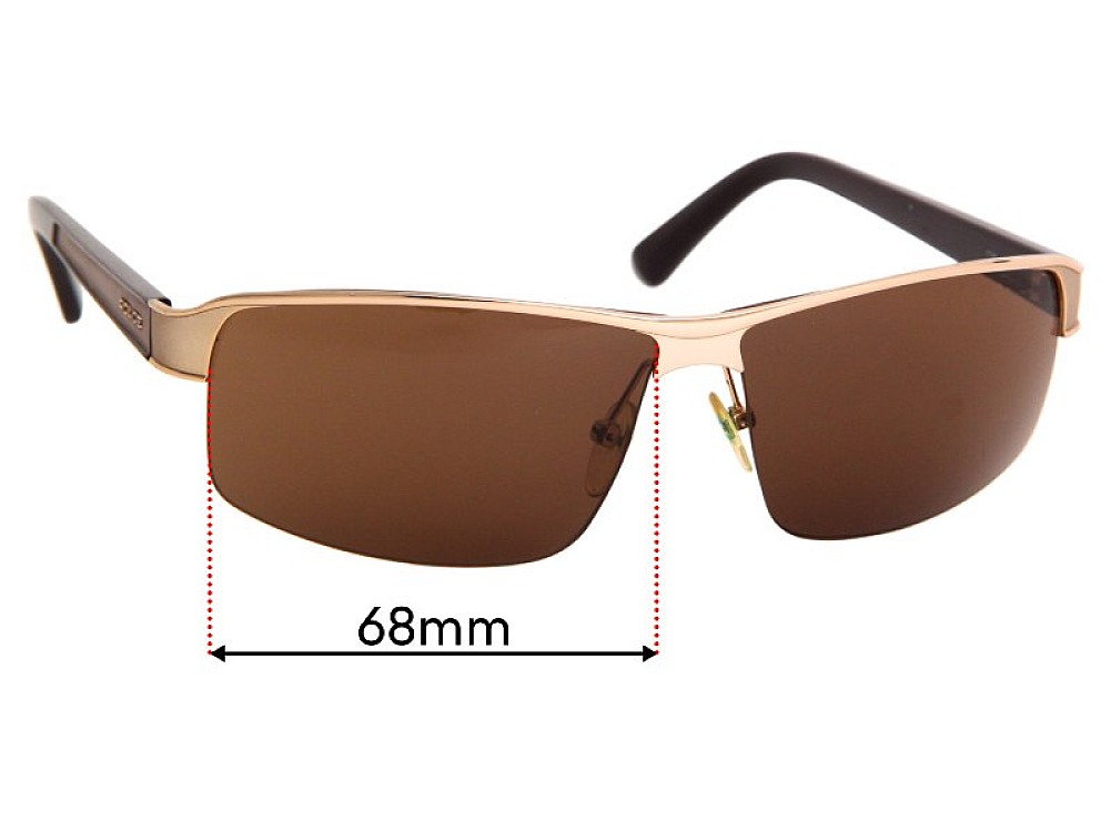 Sunglass Fix Lentilles de Remplacement pour Police S8855 Force - 68mm Wide Sunglass Fix Lentilles de Remplacement pour Police S8855 Force - 68mm Wide
