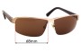 Sunglass Fix Lentilles de Remplacement pour Police S8855 Force  - 68mm Wide 
