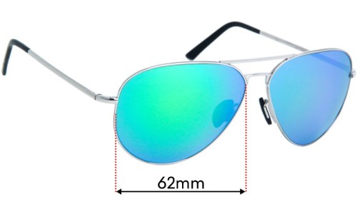 Sunglass Fix Replacement Lenses for Porsche P 8508 - 62mm Wide 