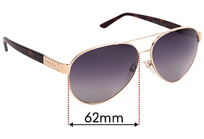 Prada RAM4035AA Lentilles de Remplacement 62mm wide 