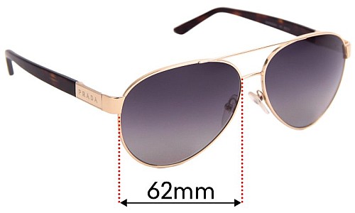 Prada RAM4035AA Lentilles de Remplacement 62mm wide 