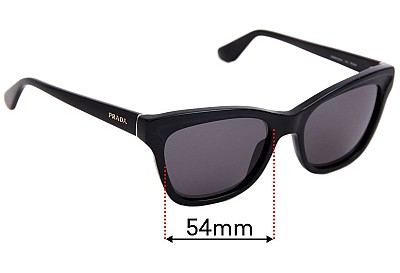 Prada RAP6478AA Lentilles de Remplacement 54mm wide 