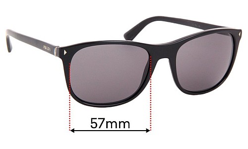 Sunglass Fix Ersatzgläser für Prada SPR01R & PR01RS - 57mm Wide 