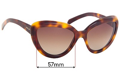 Prada SPR08R Lentilles de Remplacement 57mm wide 