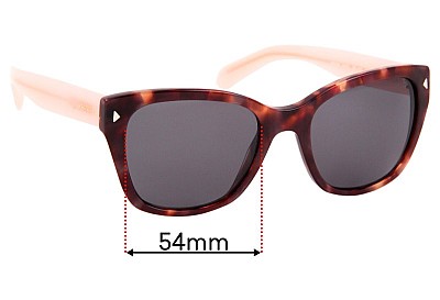 Prada SPR09S & PR09SS Replacement Lenses 54mm wide 