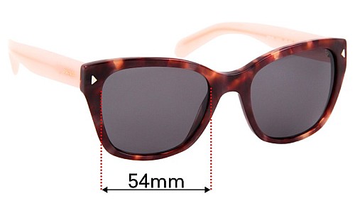 Prada SPR09S & PR09SS Replacement Lenses 54mm wide 