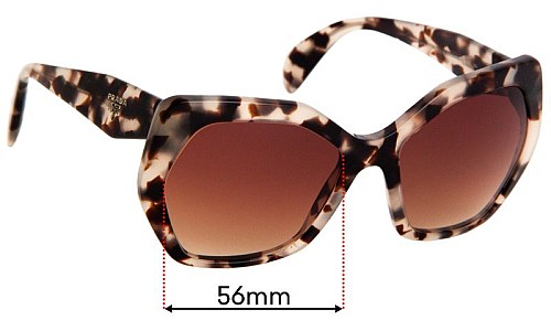 Prada SPR16R Lentes de Repuesto 56mm wide 