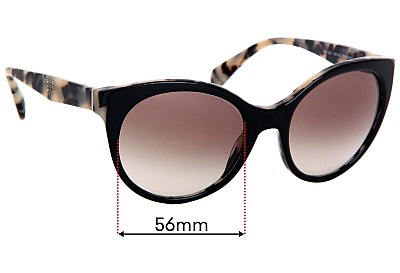 Prada SPR23O & PR23OS Lentilles de Remplacement 56mm wide 