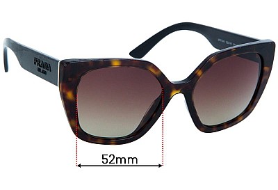 Prada SPR24X Replacement Lenses 52mm wide 