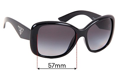 Prada SPR32P Replacement Lenses 57mm wide 