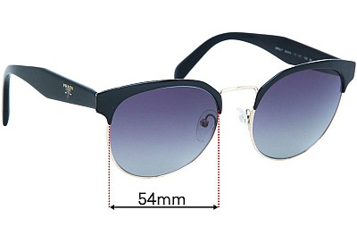 Prada SPR61T Lentilles de Remplacement 54mm wide 