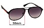 Sunglass Fix Replacement Lenses for Prada SPS05R - 58mm Wide 