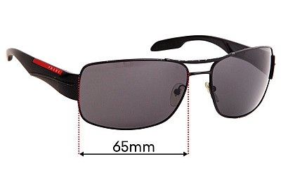 Prada SPS53N Replacement Lenses 65mm wide 