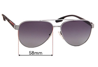 Prada SPS54T Replacement Lenses 58mm wide 