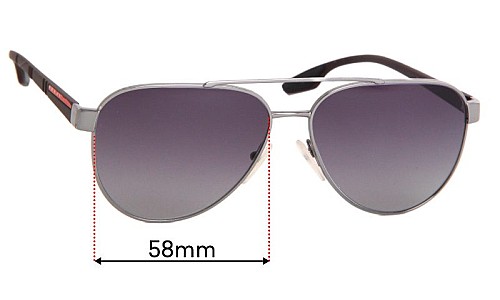 Prada SPS54T Lentilles de Remplacement 58mm wide 