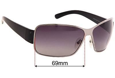 Prada SPS56G Replacement Lenses 69mm wide 