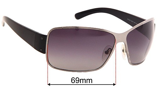 Sunglass Fix Lentilles de Remplacement pour Prada SPS56G - 69mm Wide 