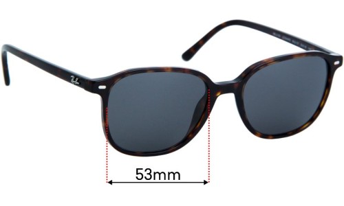 Sunglass Fix Replacement Lenses for Ray-Ban RB2193 Leonard - 53mm Wide 
