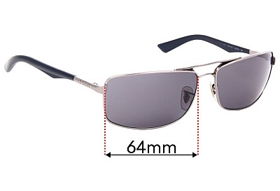 Ray-Ban RB3465 Replacement Lenses 64mm wide 
