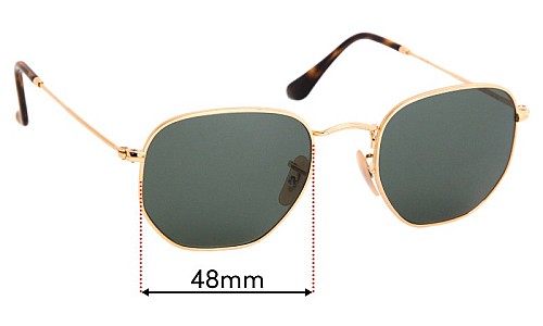 Ray Ban RB3548-N Ersatzlinsen 48mm wide 