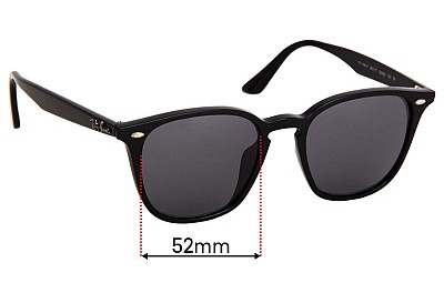 Ray-Ban RB4258-F Replacement Lenses 52mm wide 