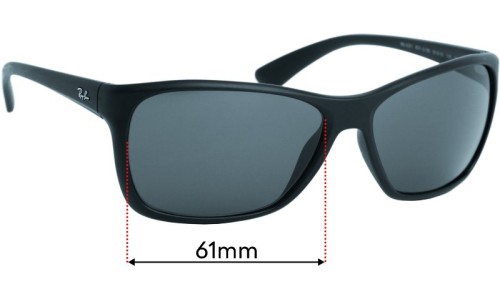Sunglass Fix Replacement Lenses for Ray-Ban RB4331 - 61mm Wide 