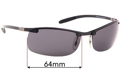 Ray-Ban RB8305 Tech Replacement Lenses 64mm wide 
