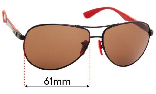 Ray Ban RB8313-M Tech Replacement Lenses 61mm wide 
