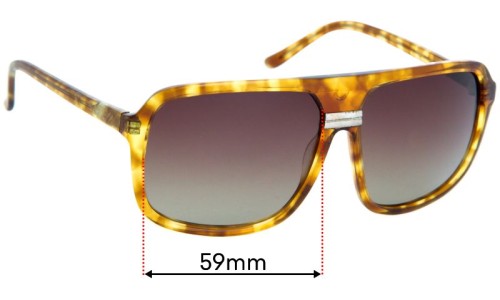 Sabre Die Hippy  Replacement Lenses 59mm wide 