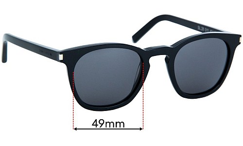 Sunglass Fix Ersatzgläser für Saint Laurent  SL 28 - 49mm Wide 