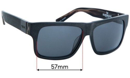 Sunglass Fix Lentes de Repuesto para Sin Zephyr II - 57mm Wide Sin Zephyr II Lentes de Repuesto 57mm wide