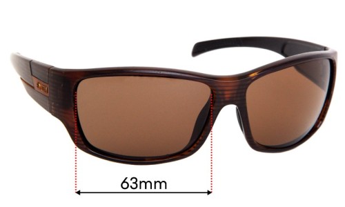 Sunglass Fix Lentes de Repuesto para Smith Unknown Model - 63mm Wide 
