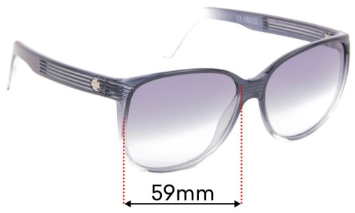 Spy Optic Clarice Replacement Lenses 59mm wide 