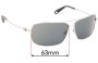Sunglass Fix Replacement Lenses for Spy Optic Leo - 63mm Wide 