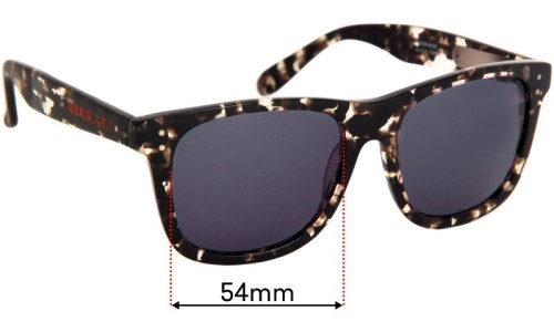 Sunglass Fix Lentes de Repuesto para Superdry Passenger - 54mm Wide Superdry Passenger Lentes de Repuesto 54mm wide