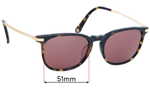 Sunglass Fix Replacement Lenses for Ted Baker  Eagle 8179 - 51mm Wide 