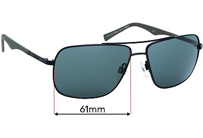 Timberland TB9107 Sun RX Replacement Lenses 61mm wide 