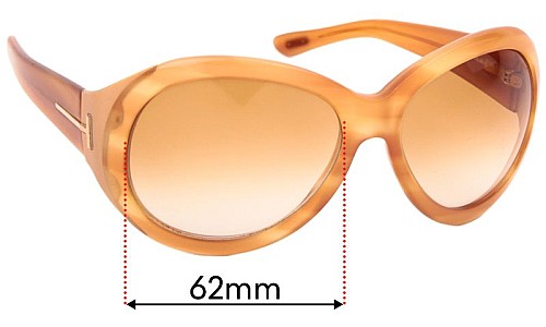 Tom Ford Elizabeth TF27 Ersatzlinsen 62mm wide 