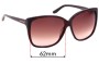Sunglass Fix Replacement Lenses for Tom Ford Lydia TF228 - 61mm Wide 