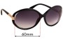 Sunglass Fix Ersatzgläser für Tom Ford Sandrine TF124 - 60mm Wide 