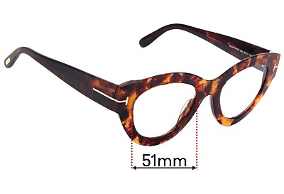 Tom Ford Slater TF658 Lentilles de Remplacement 51mm wide 