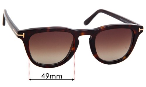 Sunglass Fix Replacement Lenses for Tom Ford TF5488-B  - 49mm Wide 