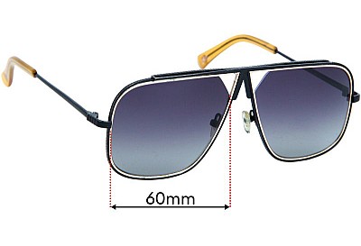 Vieux Hustle Replacement Lenses 60mm wide 