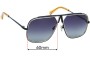 Sunglass Fix Replacement Lenses for Vieux Hustle - 60mm Wide 