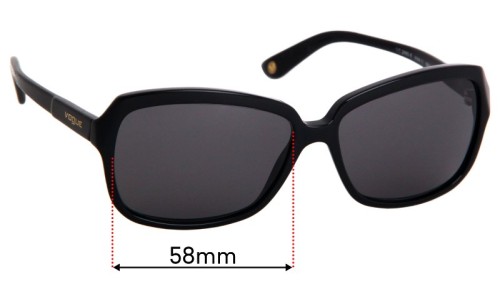 Vogue VO2660-S Replacement Lenses 58mm Vogue VO2660-S Replacement Sunglass Lenses - 58mm Wide